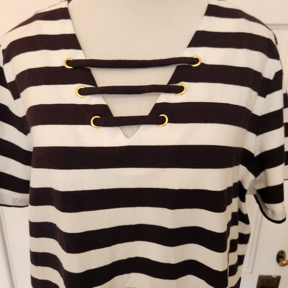 Michael Kors Striped Black and White Dress NWT - Picture 3 of 6